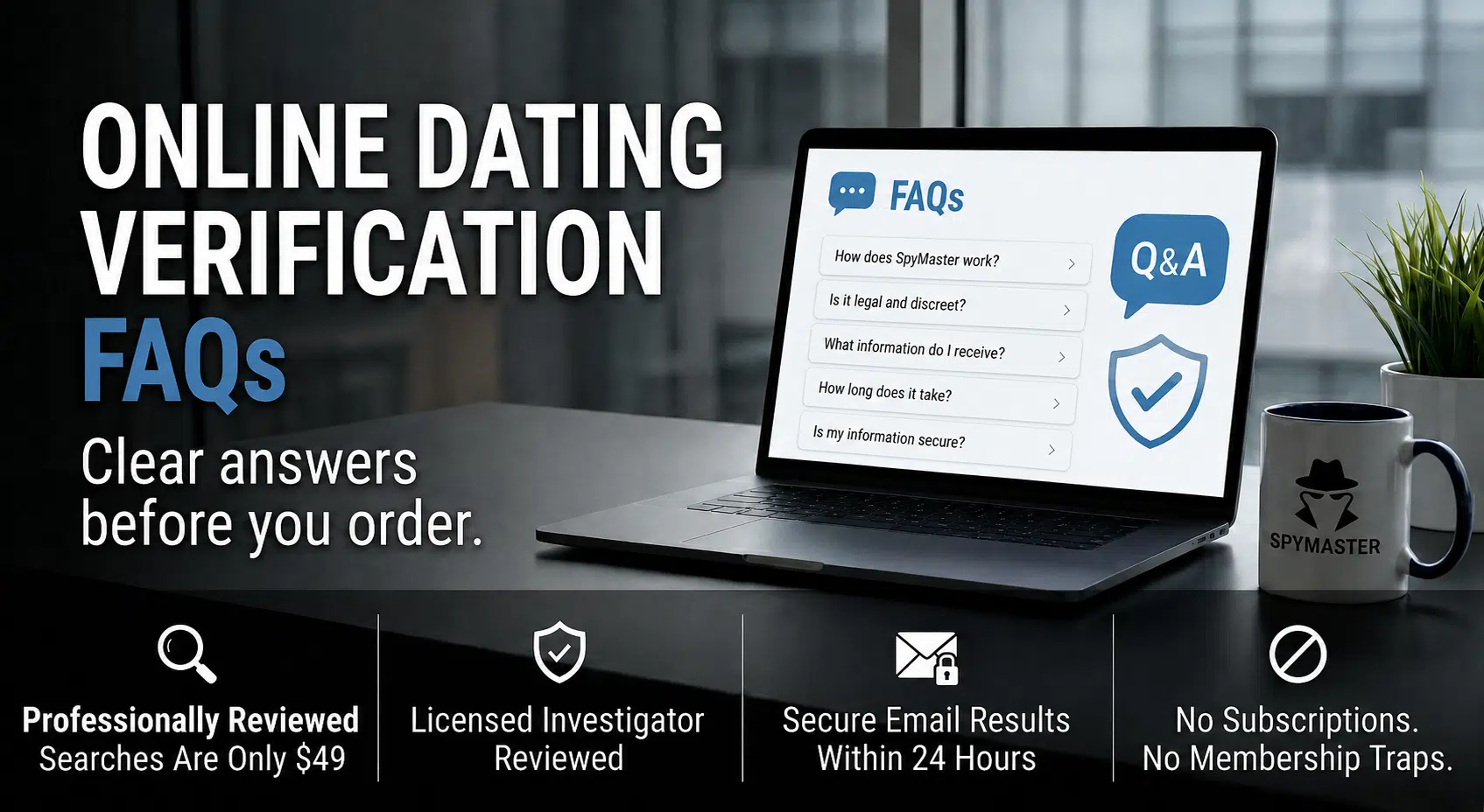 SpyMaster online dating verification frequently asked questions